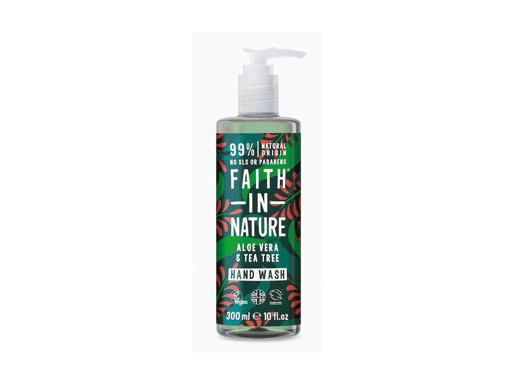 Levně Faith in Nature - Antibakteriální tekuté mýdlo s Aloe vera a Tea Tree, 400 ml