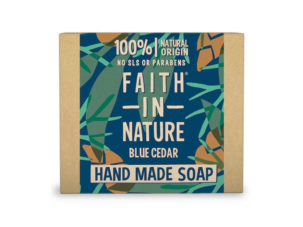 Faith in Nature - Tuhé mýdlo pro muže, Modrý cedr, 100g