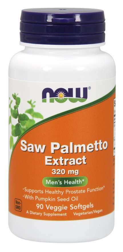 Levně Now® Foods NOW Saw Palmetto (Serenoa plazivá) extrakt, 320 mg, 90 rostlinných softgel kapslí
