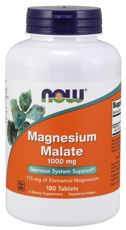 Levně Now® Foods NOW Magnesium Malate, 180 tablet