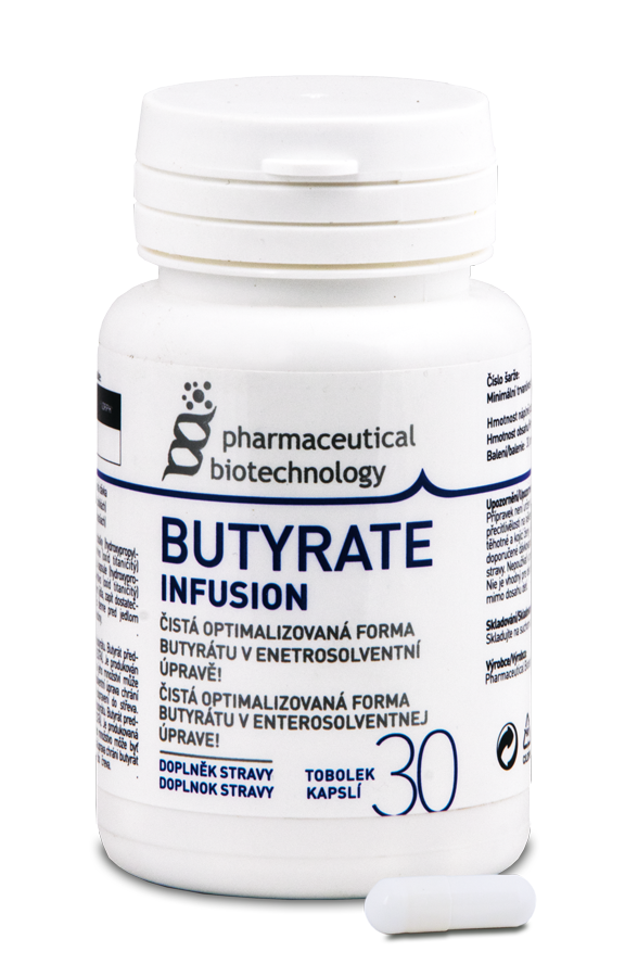 Pharmaceutical Biotechnology Butyrate Infusion 30 kapslí (Čistá forma butyrátu)