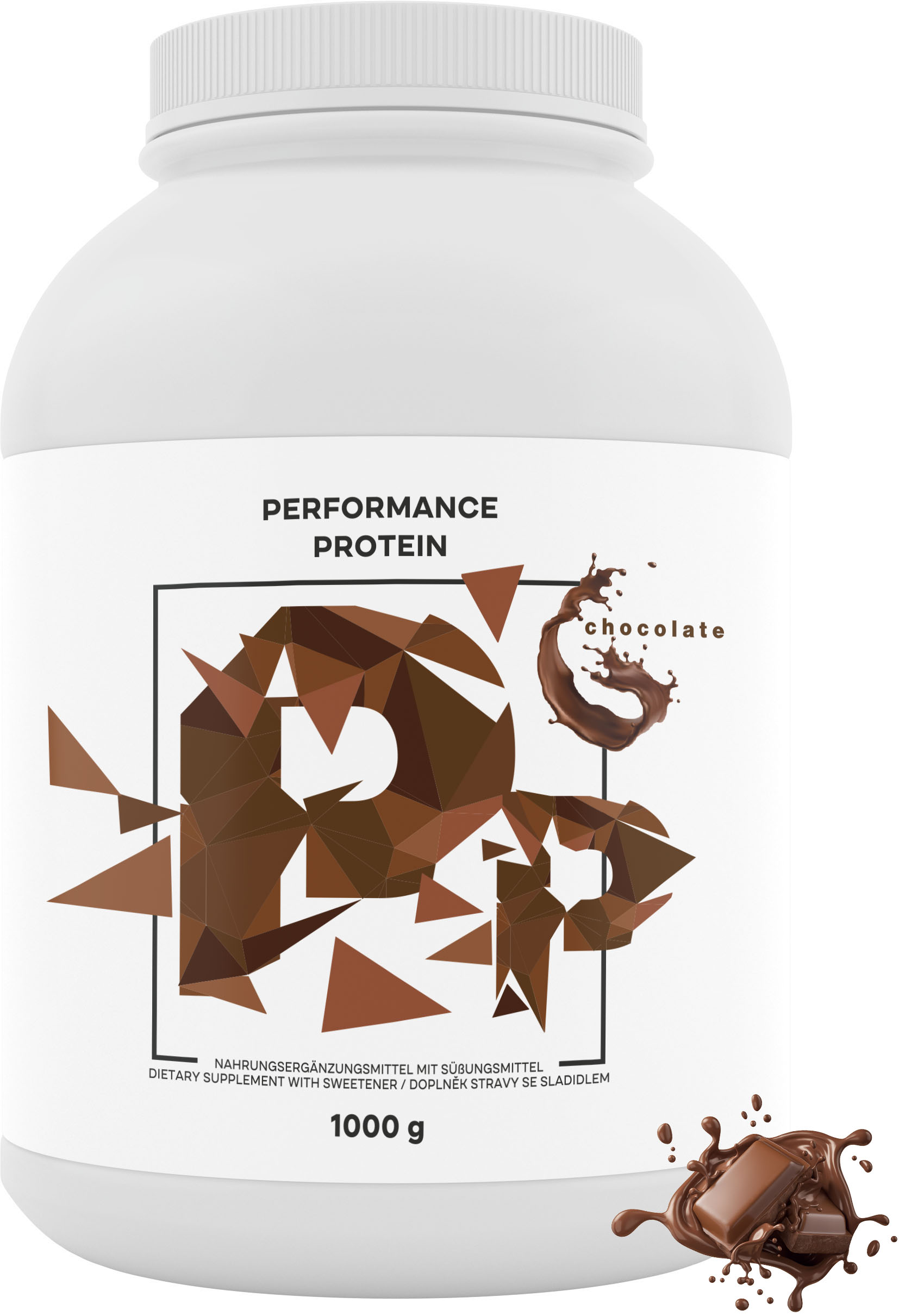 Performance Protein Čokoláda 1000g Nativní syrovátkový protein s kravským kolostrem a grass-fed hovězím kolagenem, doplněk stravy