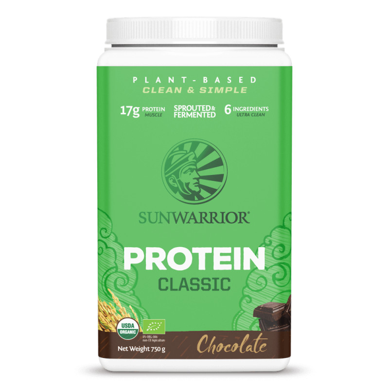 Sunwarrior Protein classic BIO 750 g - čokoláda Obrázek