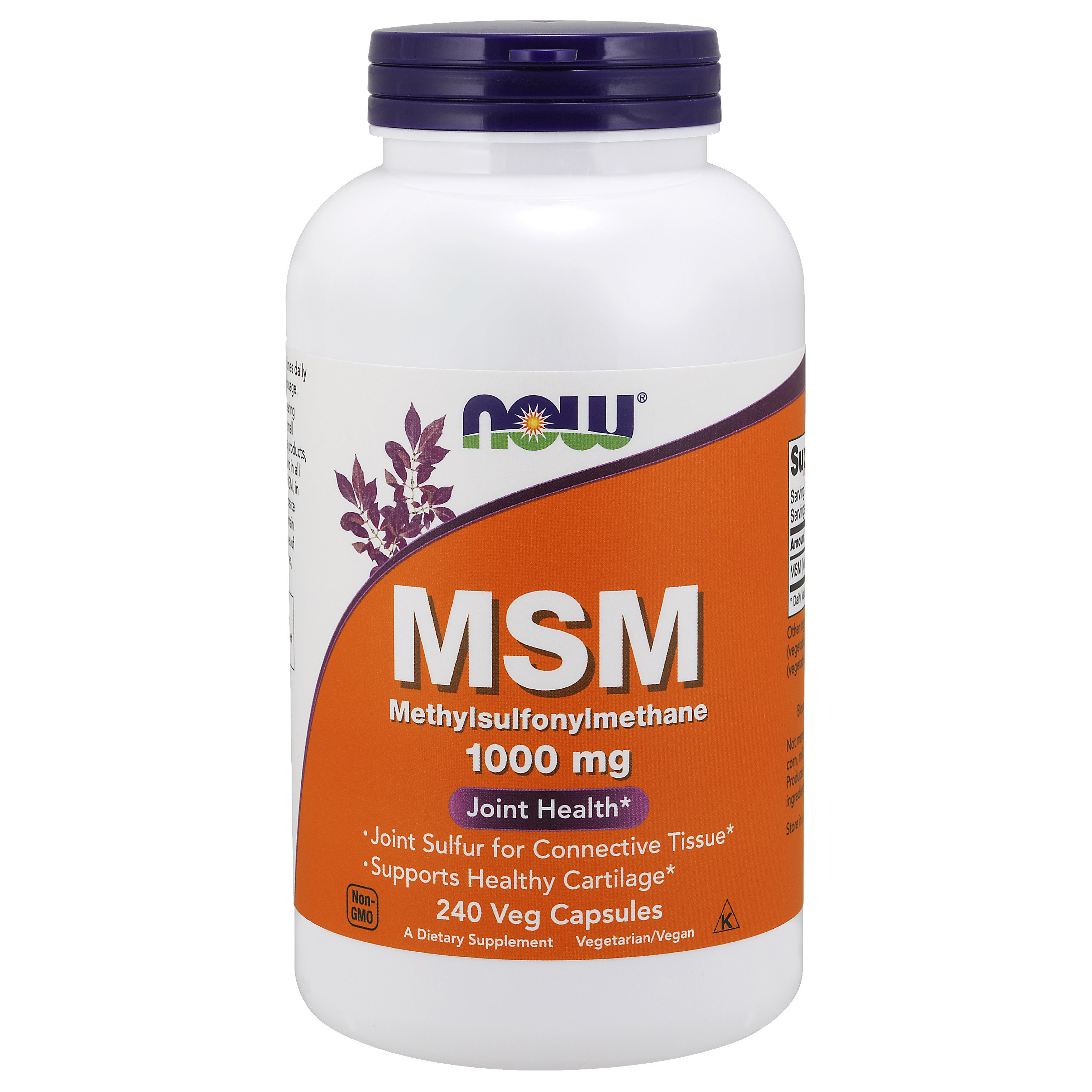 Levně Now® Foods NOW MSM (Methylsulfonylmethan), 1000 mg, 240 rostlinných kapslí