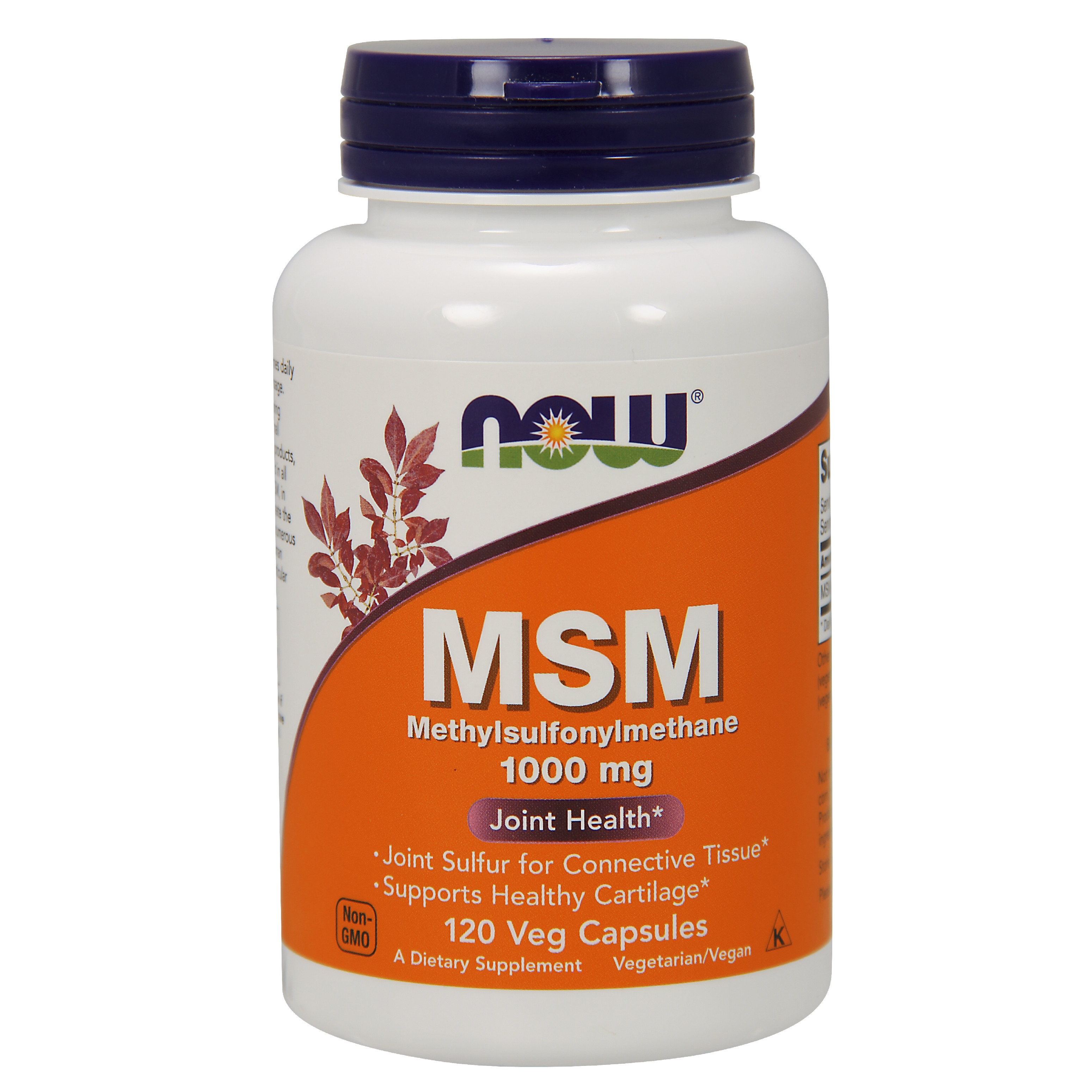 Now® Foods NOW MSM (Methylsulfonylmethan), 1000 mg, 120 rostlinných kapslí