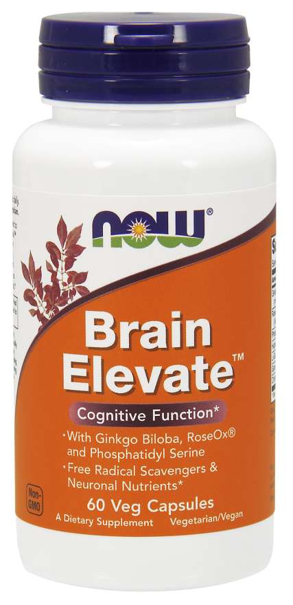 Now® Foods NOW Brain Elevate (posílení mozku), 60 rostlinných kapslí