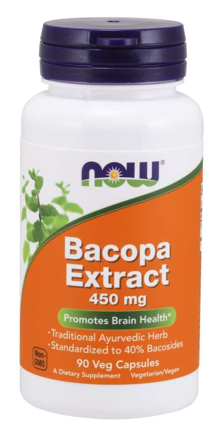 Levně Now® Foods NOW Bacopa monnieri (Brahmi) extrakt, 450 mg, 90 rostlinných kapslí