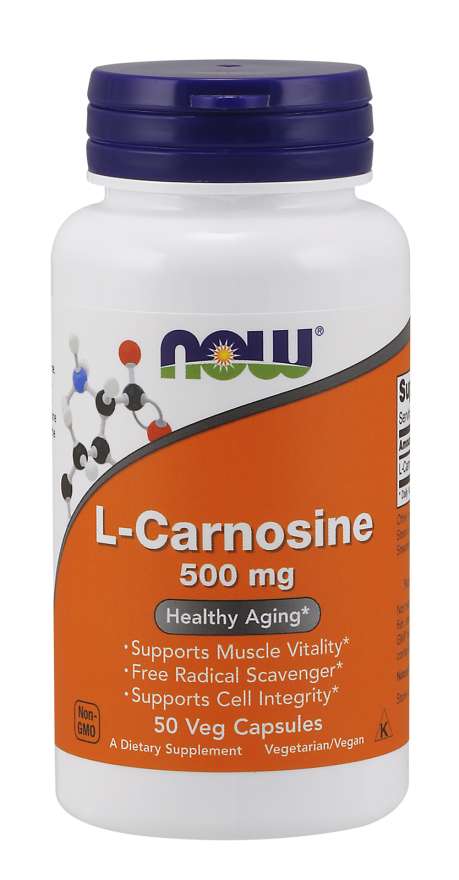 Now® Foods NOW L-Carnosine (L-Karnosin), 500 mg, 50 rostlinných kapslí