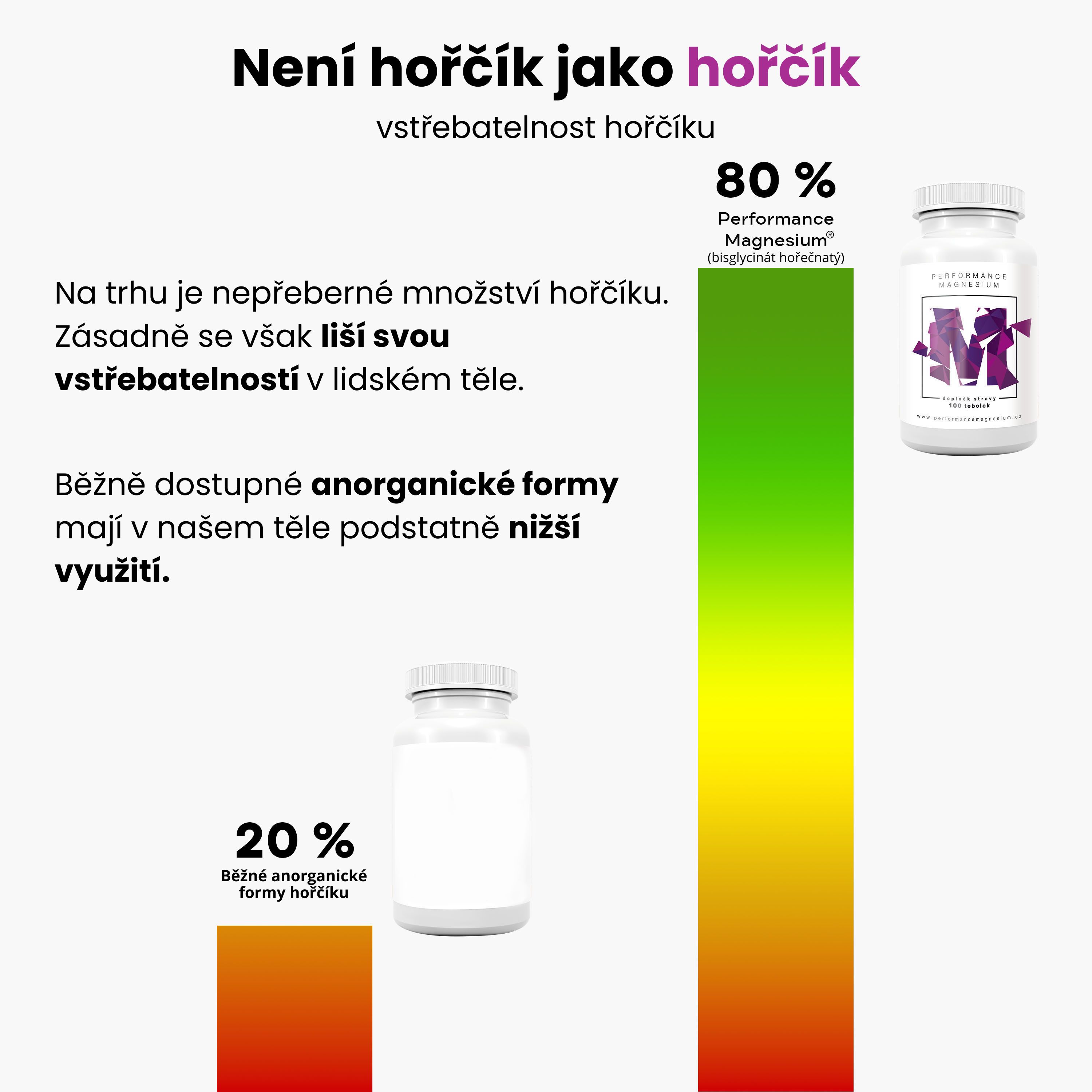 Performance Magnesium 1000 mg 100 tbl. (Hořčík + Vitamín B6) Obrázek