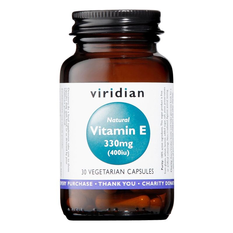 Levně Viridian Vitamin E 330mg 400iu 30 kapslí