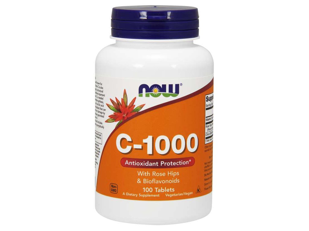 Levně Now® Foods NOW Vitamin C-1000 s bioflavonoidy a šípkem, 100 tablet