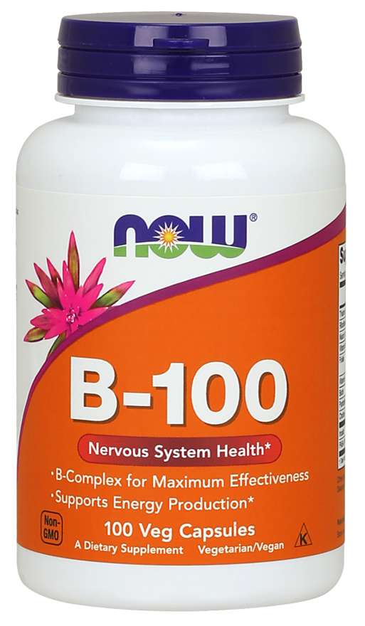 Levně Now® Foods NOW Vitamin B-100 Complex, 100 rostlinných kapslí