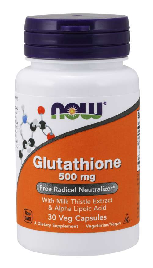 Levně Now® Foods NOW Glutathione, redukovaný, 500 mg, 30 rostlinných kapslí
