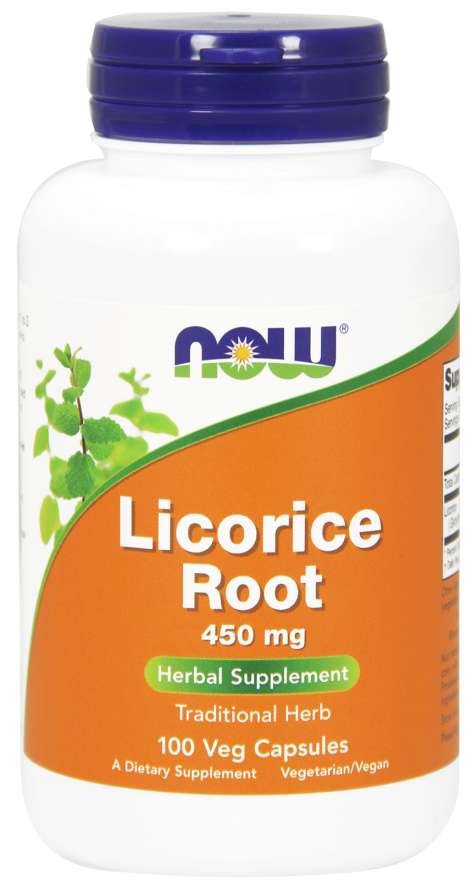 Levně Now® Foods NOW Licorice Root (Lékořice kořen) 450 mg 100 kapslí