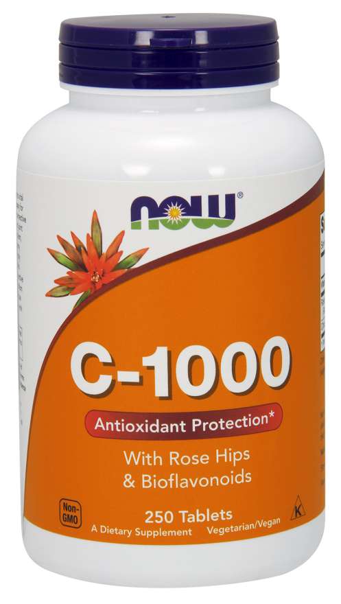 Levně Now® Foods NOW Vitamin C-1000 s bioflavonoidy a šípkem, 250 tablet