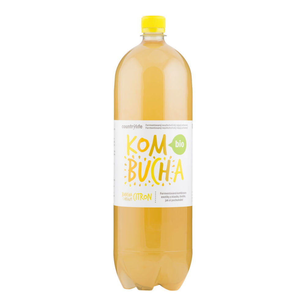 Country Life Kombucha bancha s příchutí citron BIO 2 l Obrázek