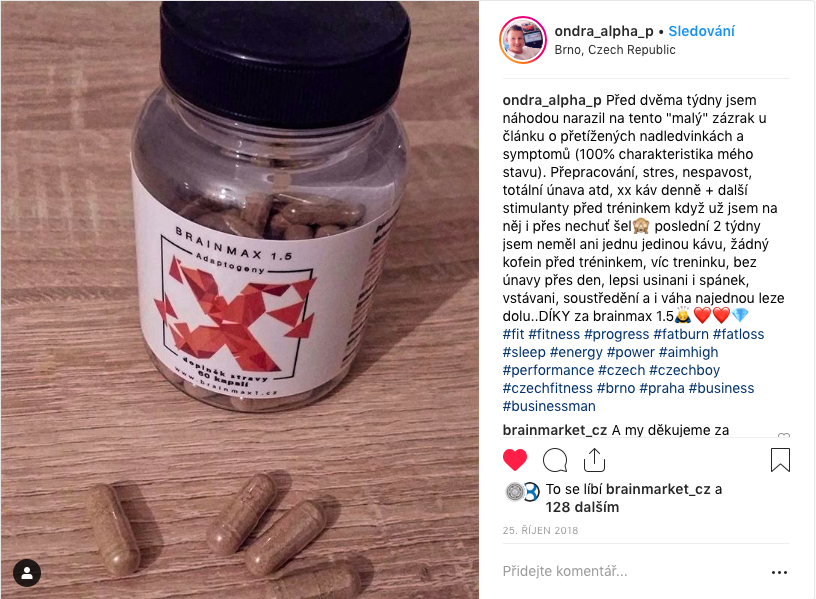 BrainMax 1.5 Adaptogenic Hegemony 60 tablet Obrázek