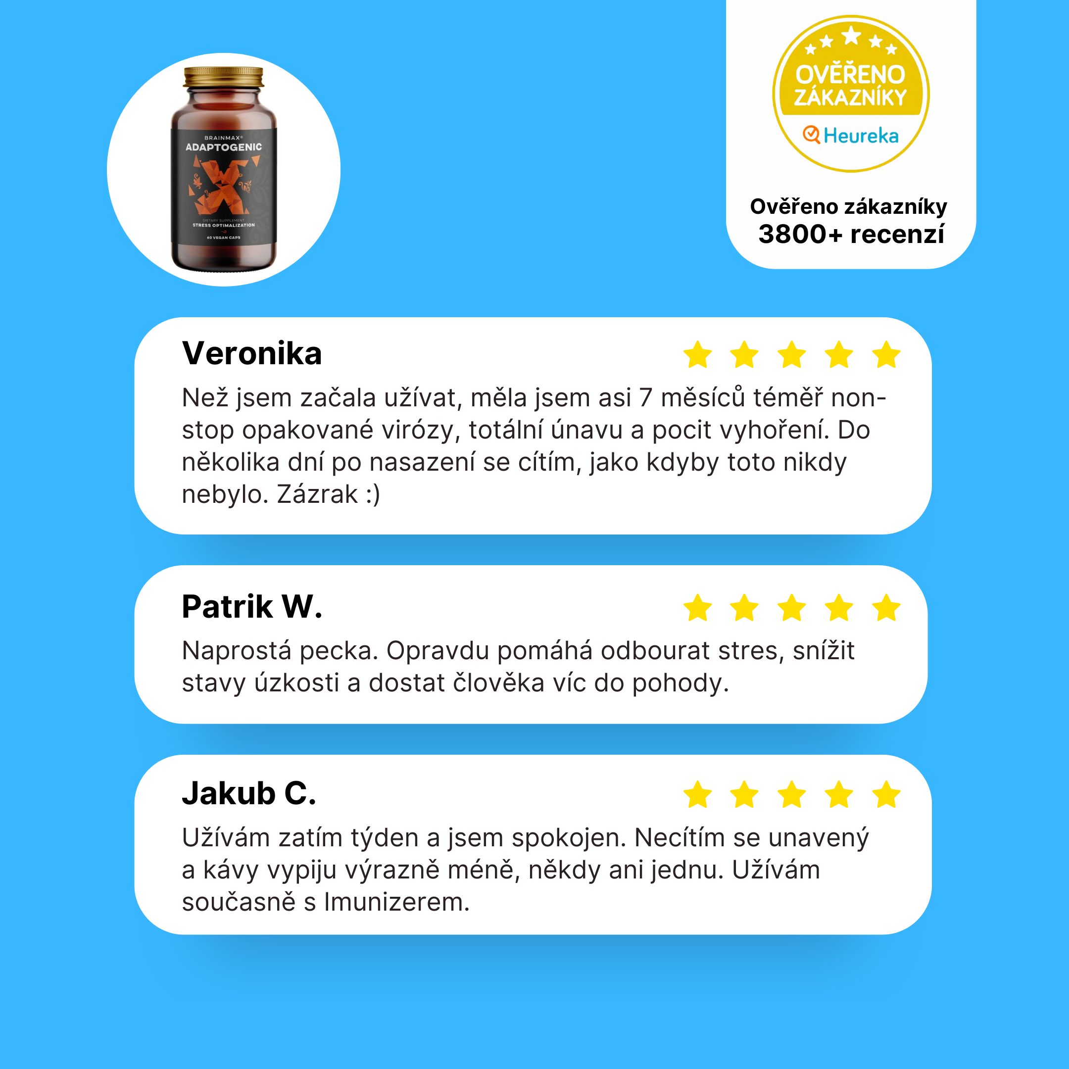 BrainMax 1.5 Adaptogenic Hegemony 60 tablet Obrázek