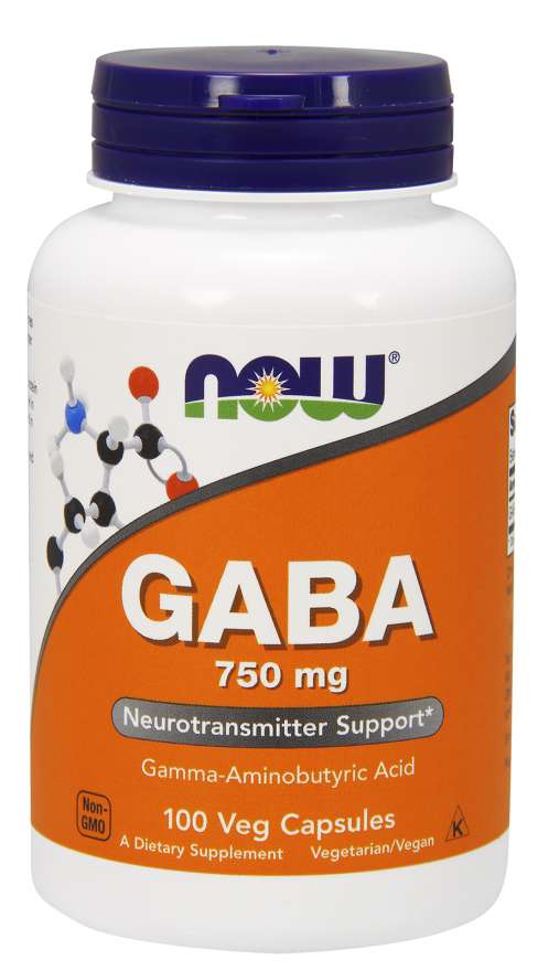 Levně Now® Foods NOW GABA (kyselina gama-aminomáselná) 750 mg, 100 kapslí