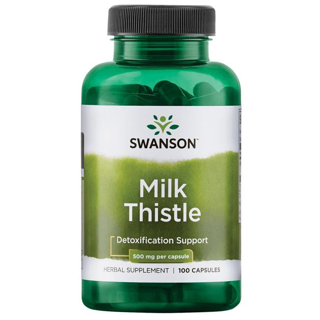 Levně Swanson Milk Thistle (Ostropestřec), 500 mg, 100 kapslí