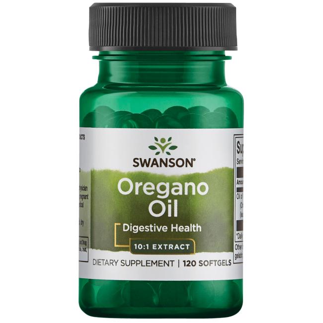 Levně Swanson Oregano oil 10:1 (Extrakt z oregánového oleje), 150 mg, 120 softgel kapslí