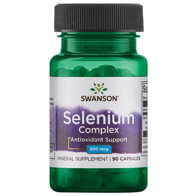 Levně Swanson Selenium complex, Selen Glycinát, 200 mcg, 90 kapslí