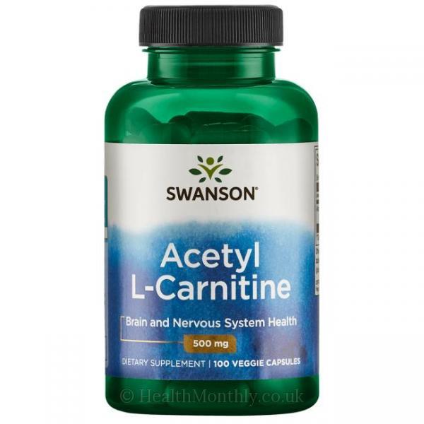 Swanson Acetyl-L-Carnitine 500 mg, 100 kapslí
