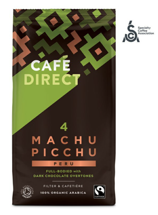 Levně Cafédirect - BIO Machu Picchu SCA 82 mletá káva 227g *ie-org-02 certifikát