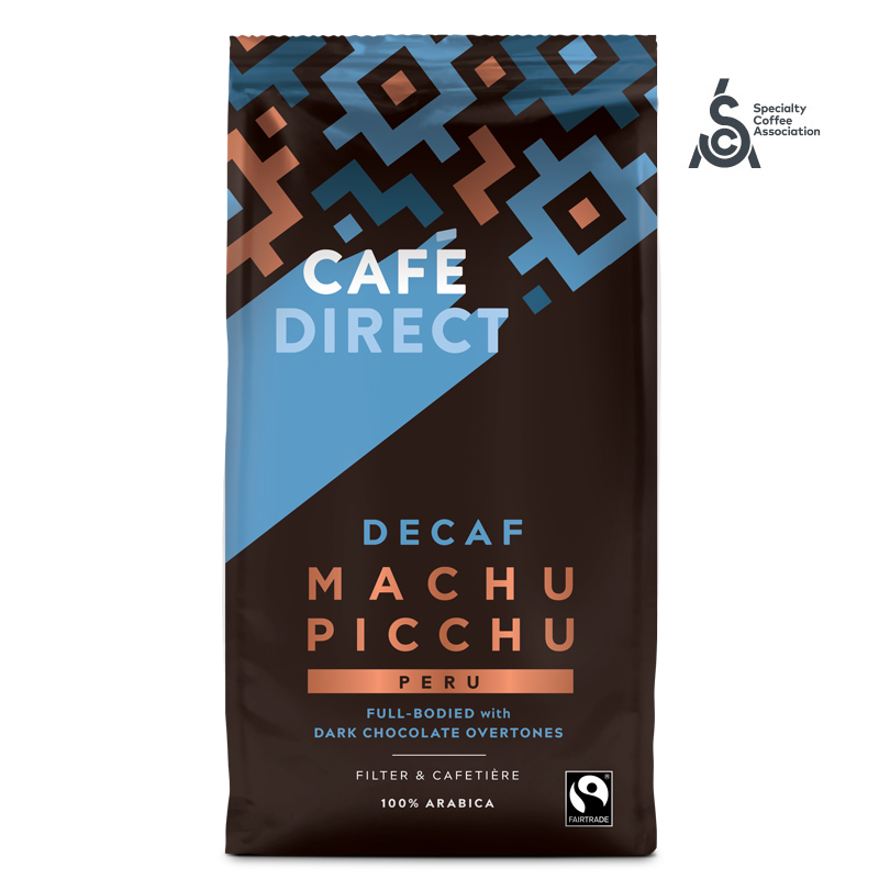 Levně Cafédirect - Machu Picchu SCA 82 mletá káva bez kofeinu 227g