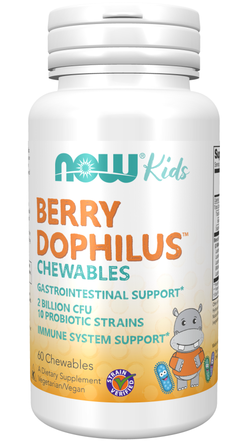 Now® Foods NOW BerryDophilus Kids (probiotika pro děti), 60 žvýkacích pastilek