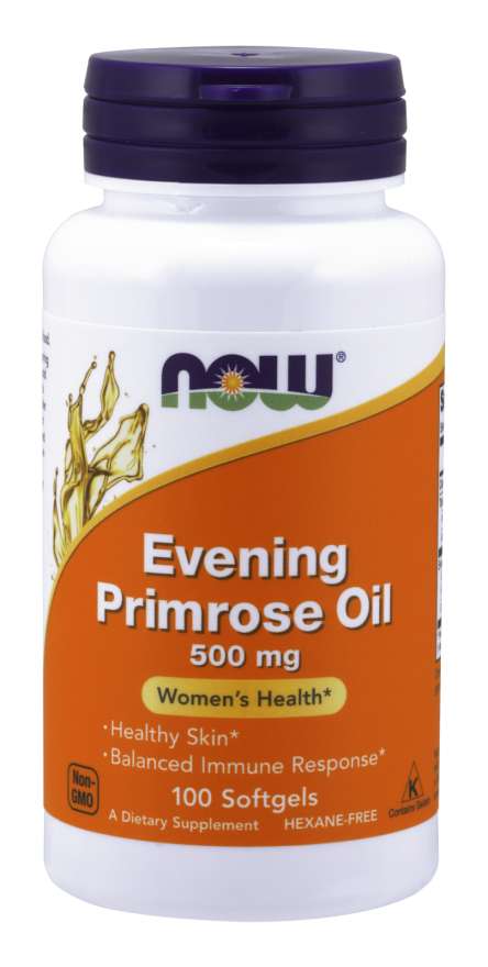 Now® Foods NOW Evening Primrose Oil (Pupálkový olej), 500 mg, 100 sofgel kapslí