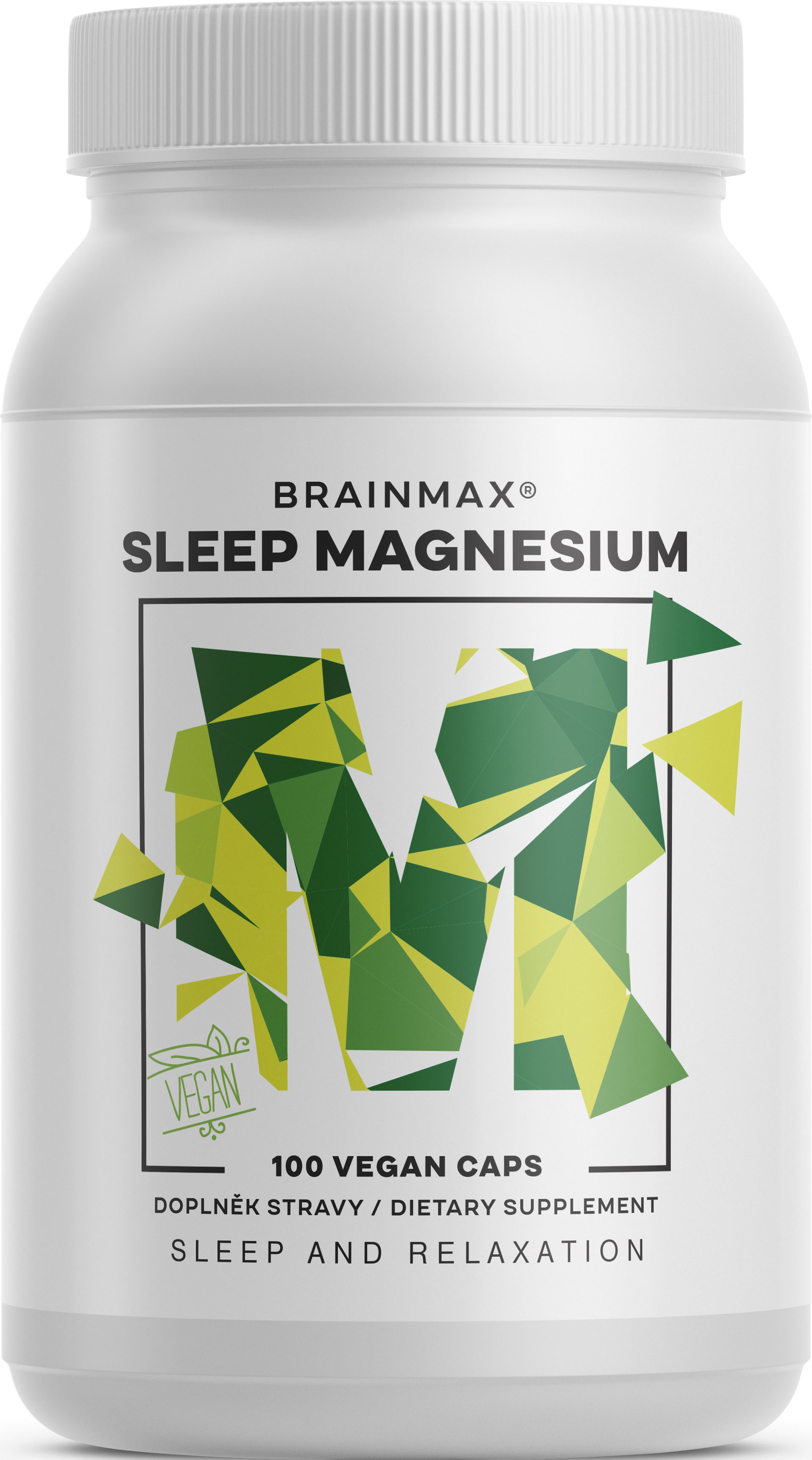 BrainMax Sleep Magnesium®, 320 mg, 100 kapslí (Hořčík, GABA, L-theanin, Vitamín B6, šťáva z višně) Komplex pro zdravý spánek, relaxaci a rychlé usínání, doplněk stravy