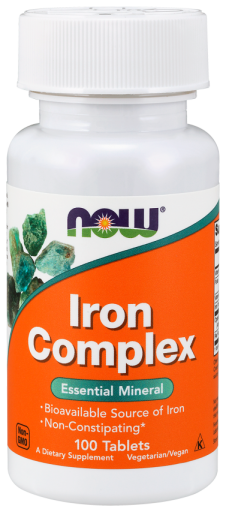 NOW Iron Complex (železo), 100 tablet