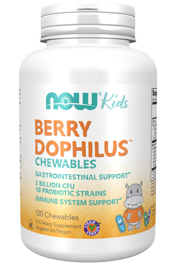 Now® Foods NOW BerryDophilus Kids (probiotika pro děti), 120 žvýkacích pastilek