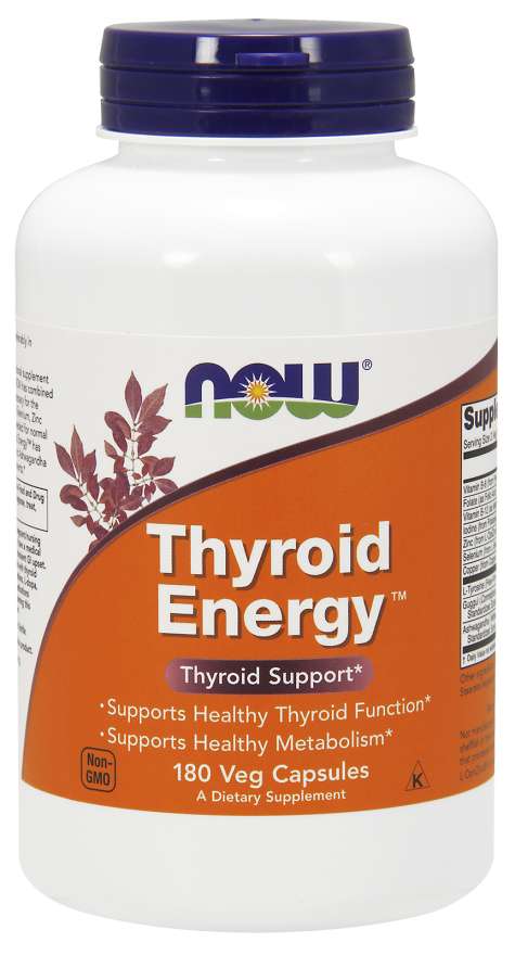 Now® Foods NOW Thyroid Energy (Štítná žláza), 180 rostlinných kapslí