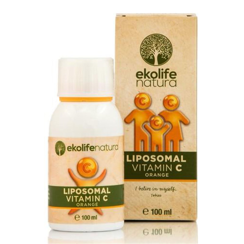 Levně Ekolife Natura - Liposomal Vitamin C 500 mg 100 ml pomeranč (Lipozomální vitamín C)