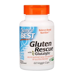 Levně Doctor's Best Gluten Rescue with Glutalytic (trávicí enzymy), 60 rostlinných kapslí