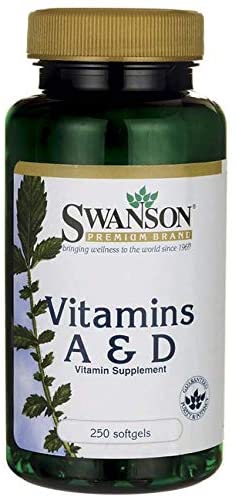Swanson Vitamin A & D (5000 IU / 400 IU), 250 softgels Obrázek