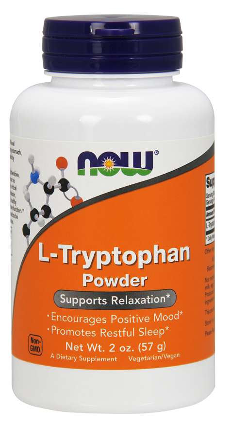 NOW L-Tryptophan Powder, L-Tryptofan prášek, 57g