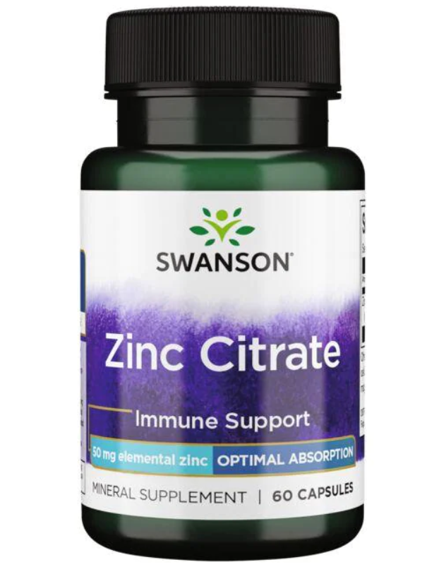 Swanson Zinc Citrate, Zinek Citrát, 30 mg, 60 kapslí