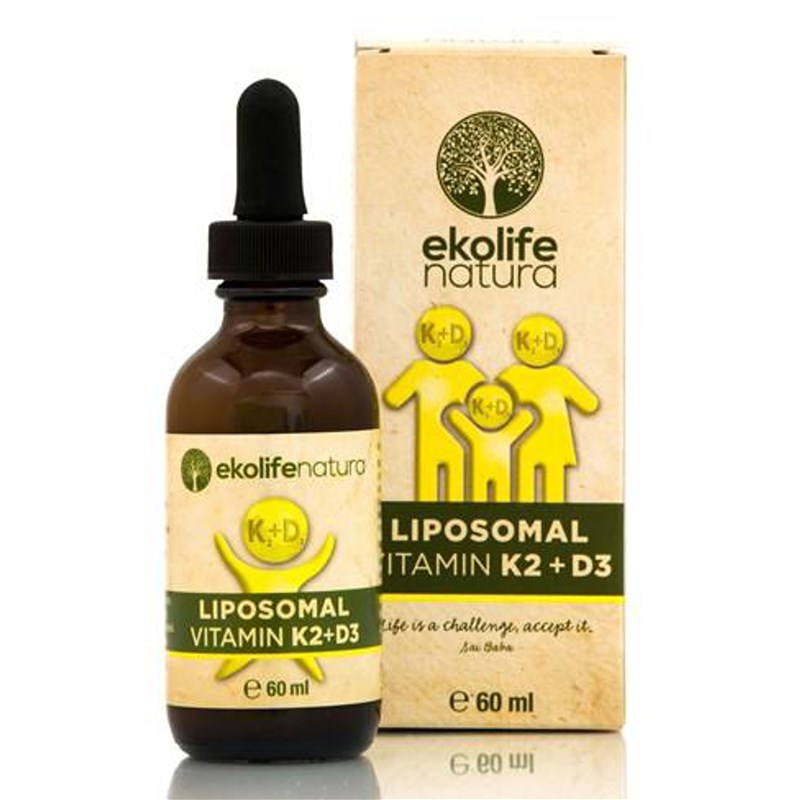 Levně Ekolife Natura - Liposomal Vitamin K2 + D3 60ml (Lipozomální vitamín K2+ D3)