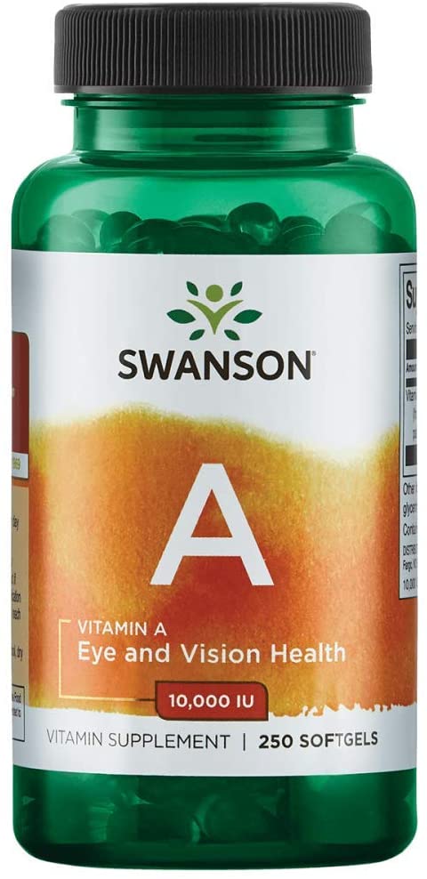 Levně Swanson Vitamin A, 10000 IU, 250 softgels