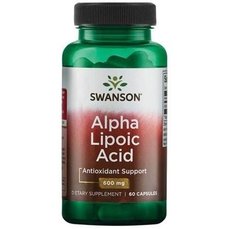 Levně Swanson Alpha Lipoic Acid (Kyselina Alfa lipoová), 600 mg, 60 kapslí