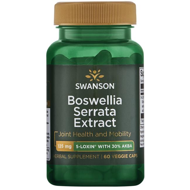 Levně Swanson Boswellia Serrata Extract 5-LOXIN® (Kadidlovník pilovitý extrakt), 125 mg, 60 rostlinných kapslí