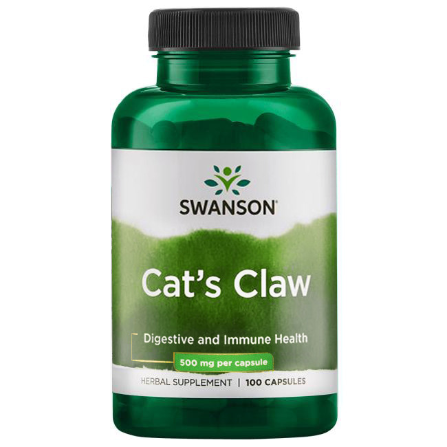 Levně Swanson Cat's claw (Řemdihák plstnatý) 500mg, 100 kapslí