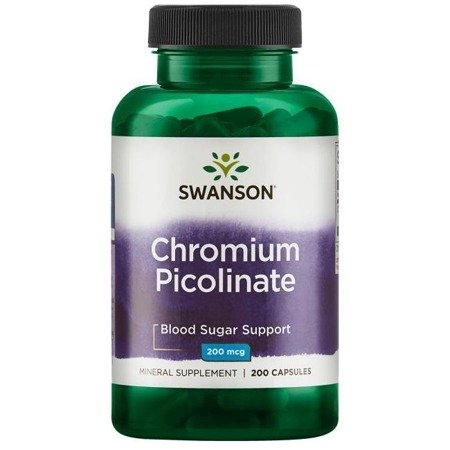 Swanson Chromium Picolinate, 200mcg, 200 kapslí Obrázek