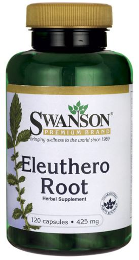 Levně Swanson Eleuthero Root (Sibiřský ženšen), 425 mg, 120 kapslí