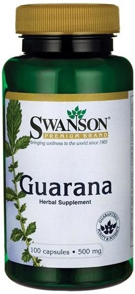 Levně Swanson Guarana, 500 mg, 100 kapslí