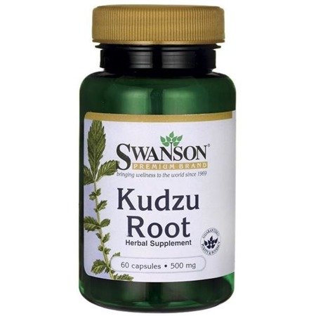 Levně Swanson Kudzu Root (Kuzu kořen), 500 mg, 60 kapslí