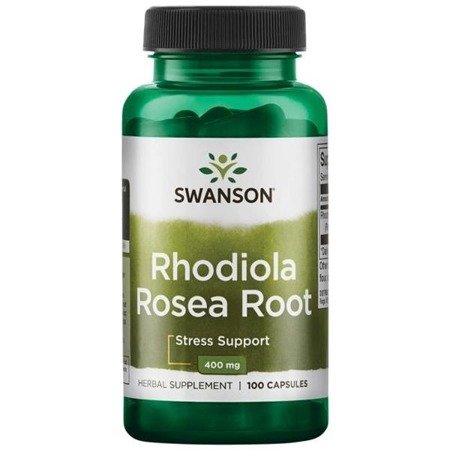 Swanson Rhodiola Rosea Root (Rozchodnice růžová), 400 mg, 100 kapslí Obrázek